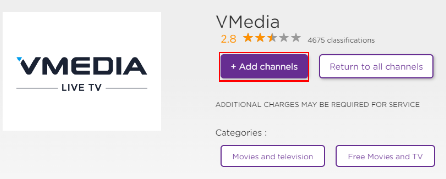 Get VMedia from the Roku website to stream CP24