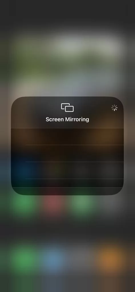 Tap the screen mirroring option