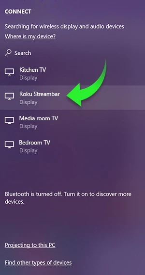 Screen Mirror MX Player on Roku from PC