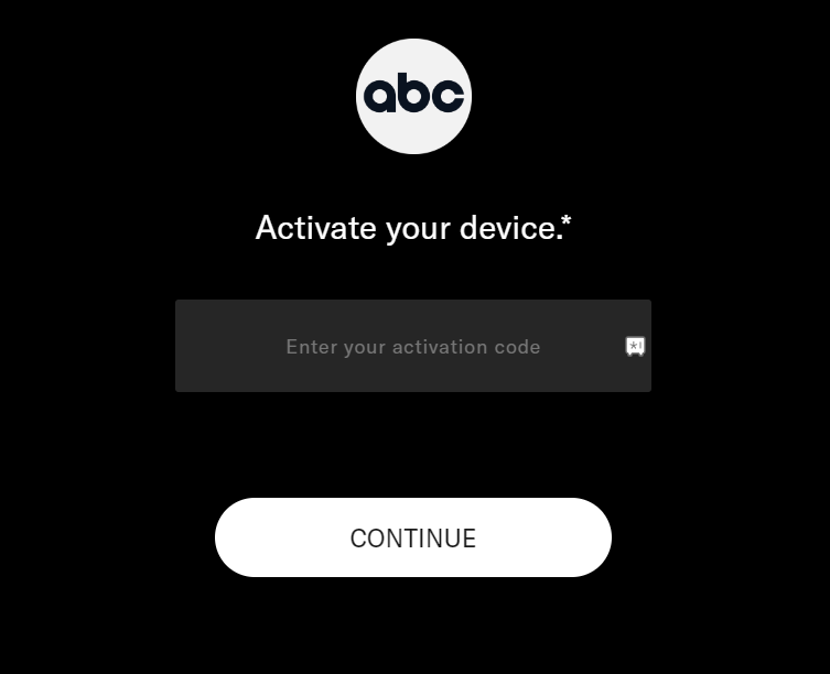 Activate ABC-Enter the Code